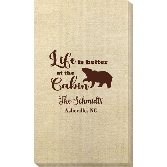 Life Is Better Up At The Cabin Bamboo Luxe Guest Towels